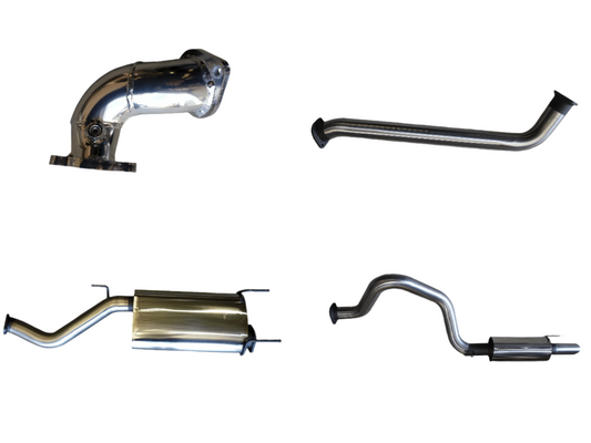 Manta 3″ Stainless Turbo Back Exhaust With Centre Muffler & Rear Muffler | Toyota Landcruiser 100 Series HDJ100 Wagon 4.2L TD 1998–2007