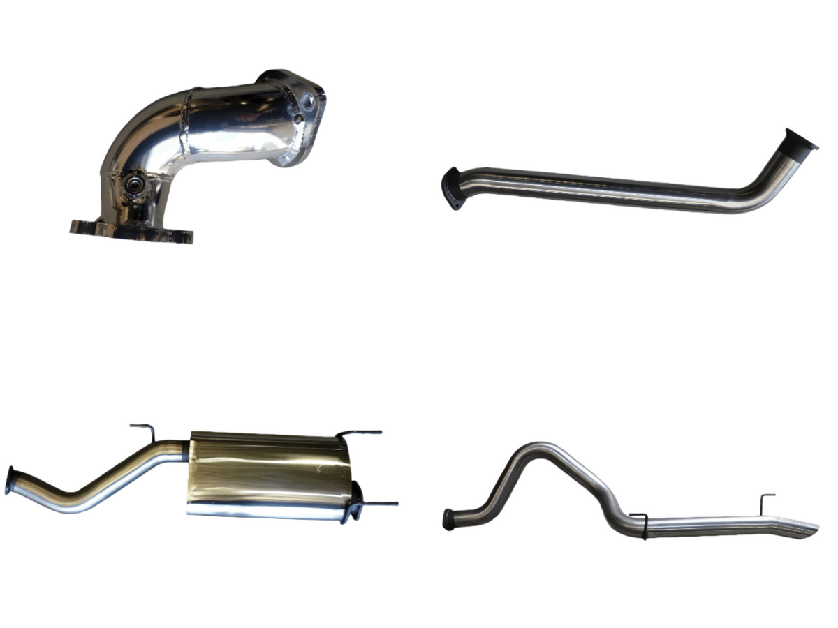 Manta 3″ Stainless Turbo Back to Suit Factory CT26 Turbo with Muffler/Tailpipe | Toyota Landcruiser 100 Series 1998–2007