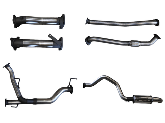 Manta Twin 2.5″ Stainless Turbo Back Exhaust NO Cat Muffler Rear, Dump Tip | Toyota Landcruiser 200 Series VDJ200 2007–2015