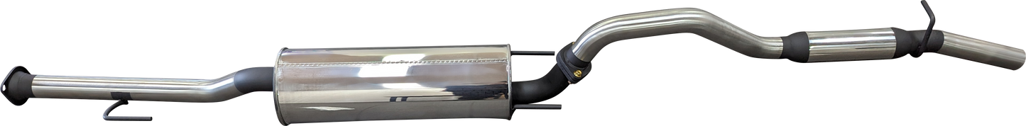 Manta | 2.5″ Cat Back Exhaust System with Centre Muffler & Rear Hotdog | Toyota Hilux N70 4.0L V6 Ute 2005–2017