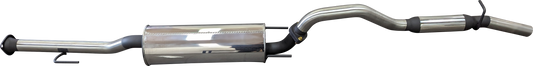 Manta | 2.5″ Cat Back Exhaust System with Centre Muffler & Rear Hotdog | Toyota Hilux N70 4.0L V6 Ute 2005–2017
