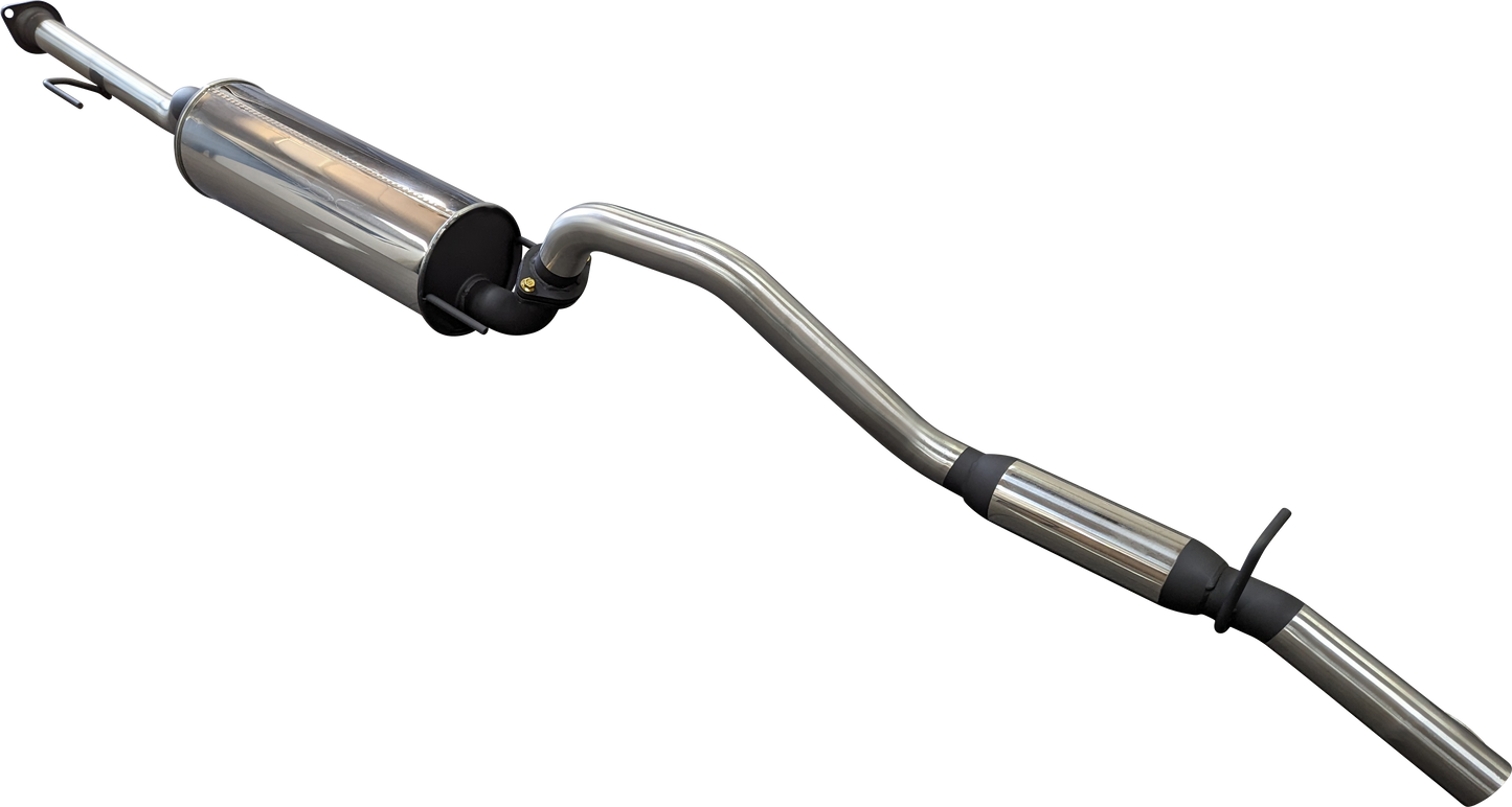 Manta | 2.5″ Cat Back Exhaust System with Centre Muffler & Rear Hotdog | Toyota Hilux N70 4.0L V6 Ute 2005–2017