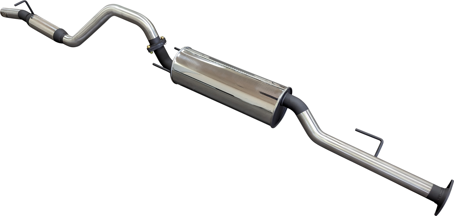 Manta | 2.5″ Cat Back Exhaust System with Centre Muffler & Rear Hotdog | Toyota Hilux N70 4.0L V6 Ute 2005–2017
