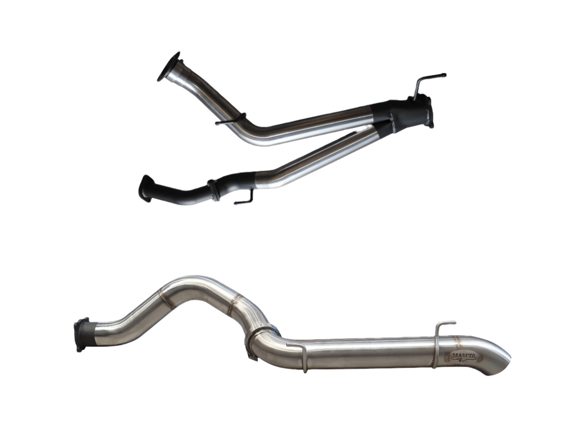 Manta Twin 3″ to 4″ Stainless DPF Back Exhaust | Toyota Landcruiser 200 Series VDJ200 4.5L V8 Twin (with DPF) 2015–2021