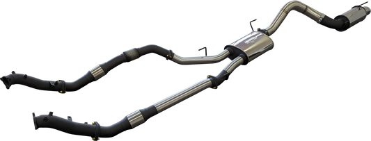 Manta | Twin 3″ Turbo Back Exhaust System with Cats, Muffler & 4″ Tailpipe | Toyota Landcruiser VDJ200 4.5L V8 Wagon 2015–2021