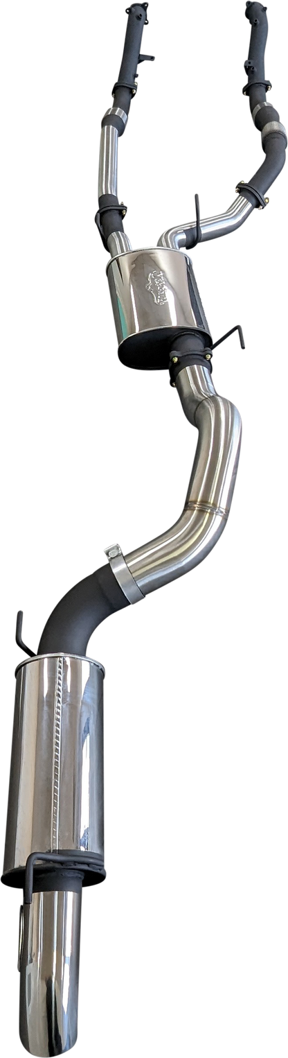 Manta | Twin 3″ Turbo Back Exhaust System with Cats, Muffler & 4″ Tailpipe | Toyota Landcruiser VDJ200 4.5L V8 Wagon 2015–2021