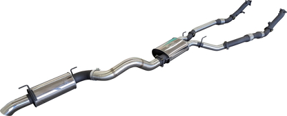 Manta | Twin 3″ Turbo Back Exhaust System with Cats, Muffler & 4″ Tailpipe | Toyota Landcruiser VDJ200 4.5L V8 Wagon 2015–2021