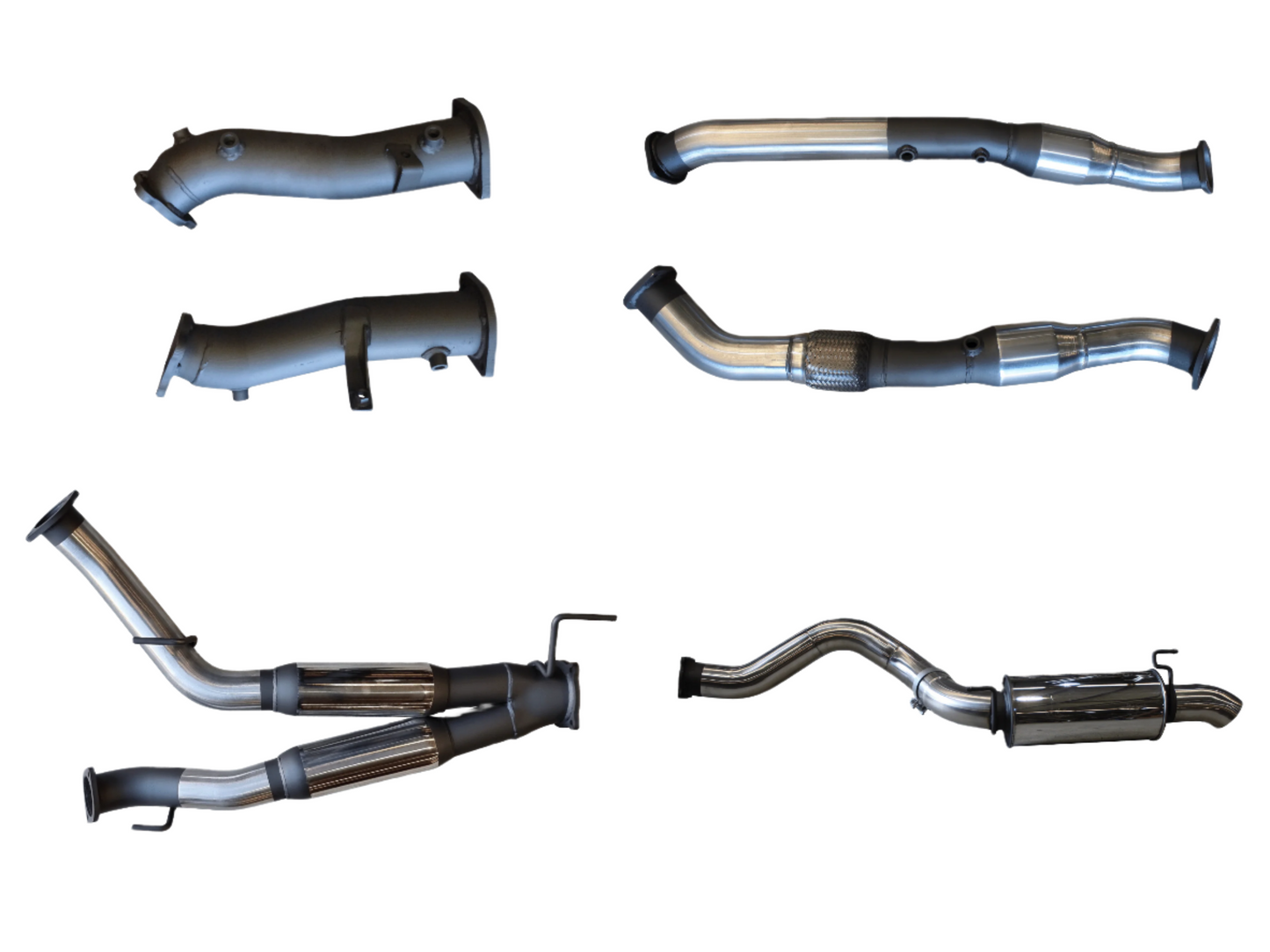 Manta - Toyota Landcruiser VDJ200 DPF 3in DUAL With Cat & Hotdog, 4in Tailpipe W/ Rear MUF