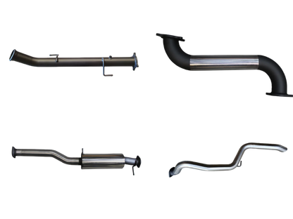 Manta | 3in Dump Pipe Back Exhaust with Small Muffler Extended Tailpipe | Volkswagen Amarok V6 TDI550 TDI580 Ute 2016–2022