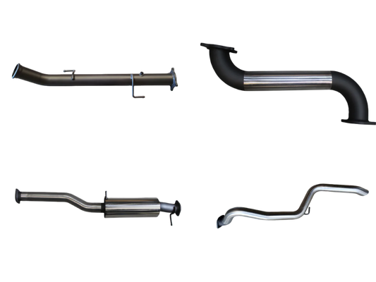 Manta | 3in Dump Pipe Back Exhaust with Small Muffler Extended Tailpipe | Volkswagen Amarok V6 TDI550 TDI580 Ute 2016–2022