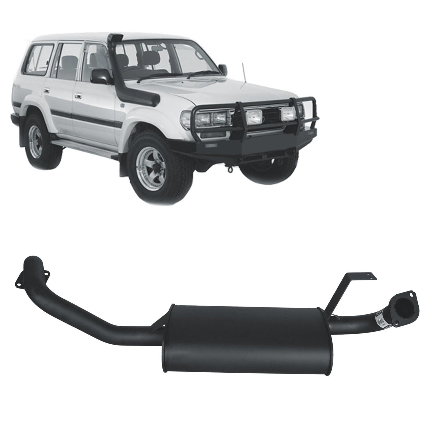 REDBACK - Toyota Landcruiser 80 Series (1990 - 1998) Wagon 4.2L 1HZ & 4.5L FZ Performance Centre Muffler Assembly