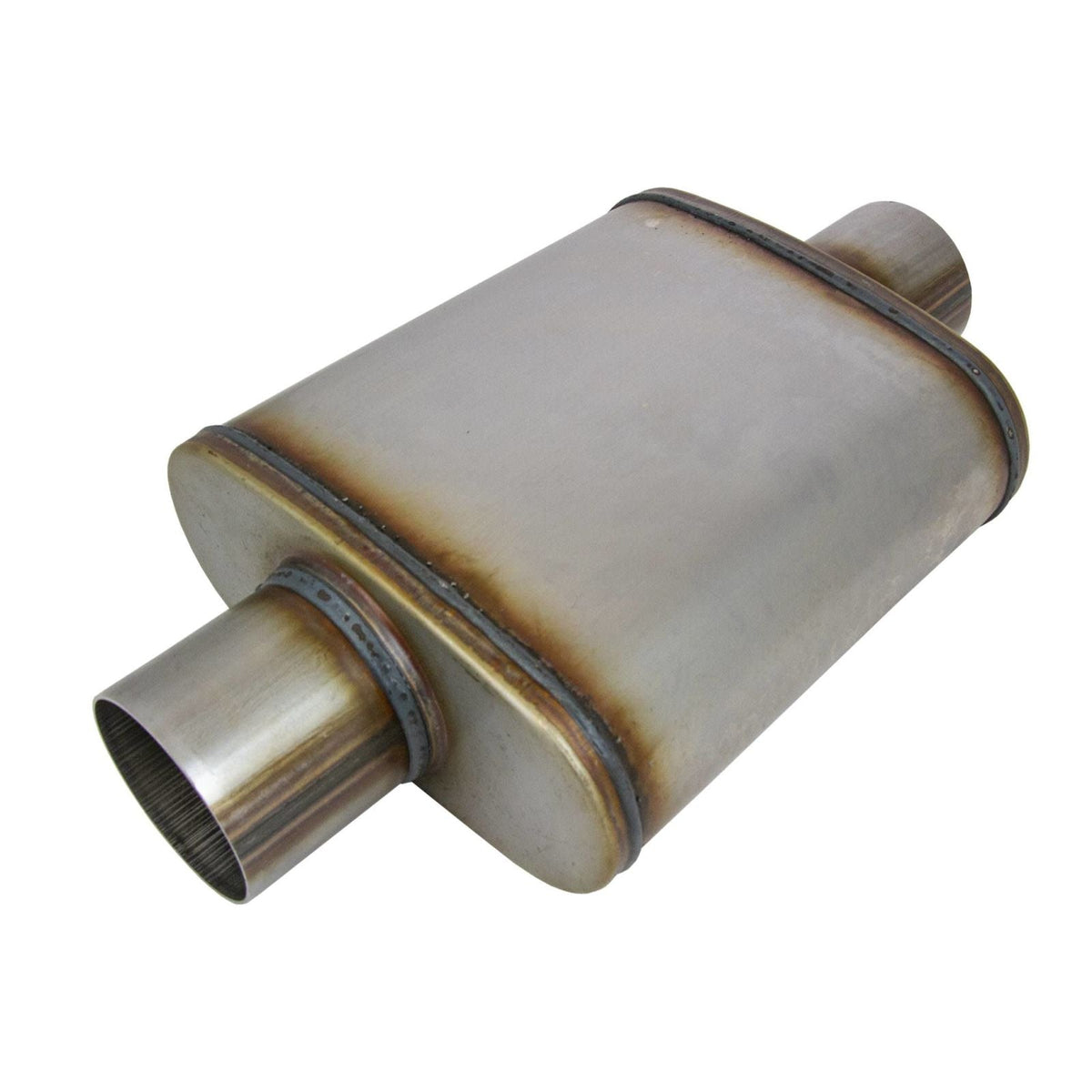 Redback 2.5" Mega Power Universal Muffler Centre/Centre 14"x9"x4" Oval 409 Stainless Steel