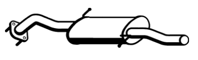 Standard Replacement - Ford Festiva WB WF 1.3lt 1.5lt 3 & 5 Door Hatchback Rear Muffler (3/94-10/97) (BM4485) (Berklee)