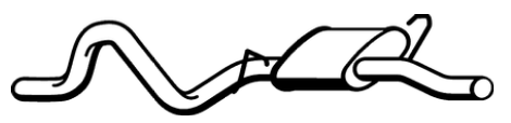 Standard Replacement - Ford Falcon EA EB ED EF EL AU 3.9lt 4.0lt Sedan with Resonator Tail Pipe (1/88-8/02) (BT5171) (Berklee)