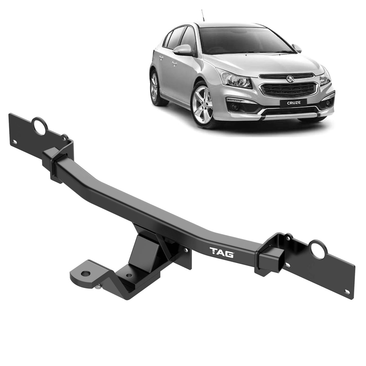 TAG Standard Duty Towbar & Direct Fit Wiring Kit for Holden Cruze Sedans 2009-2016 | 1200kg towing - T2H509-K201