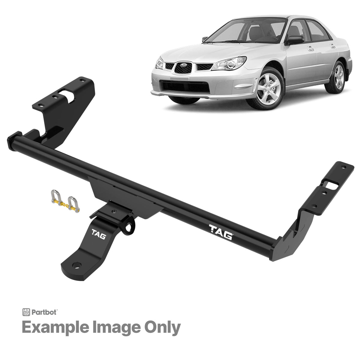 TAG Towbar Standard Duty for Subaru Impreza Sedan/Wagon/WRX 1993-2007 | 750kg towing - T2S013