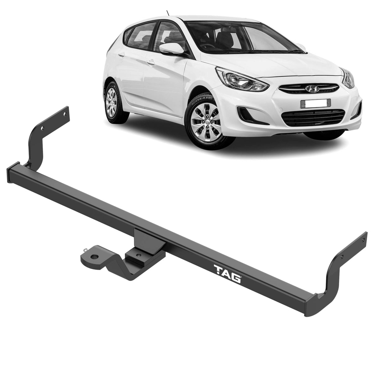 TAG Towbar Standard Duty for Hyundai Accent Hatchbacks 2010-2019 | 900kg towing - T2Z585