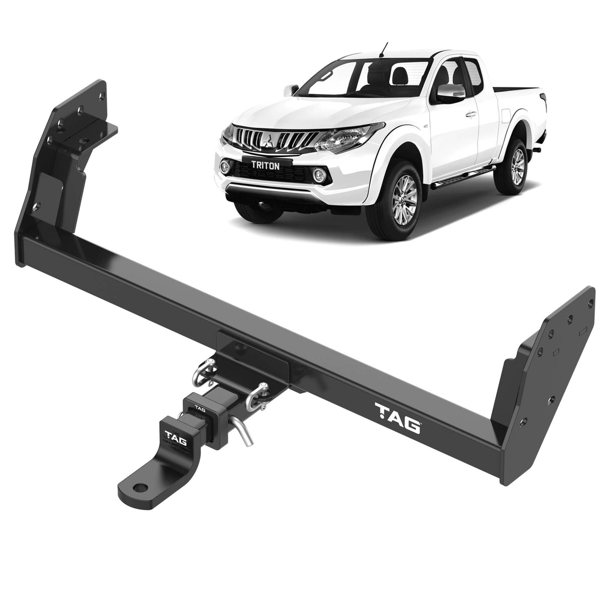 TAG Heavy Duty Towbar for Mitsubishi Triton ML 4WD 2006-2009 | 2500kg towing - T4C049