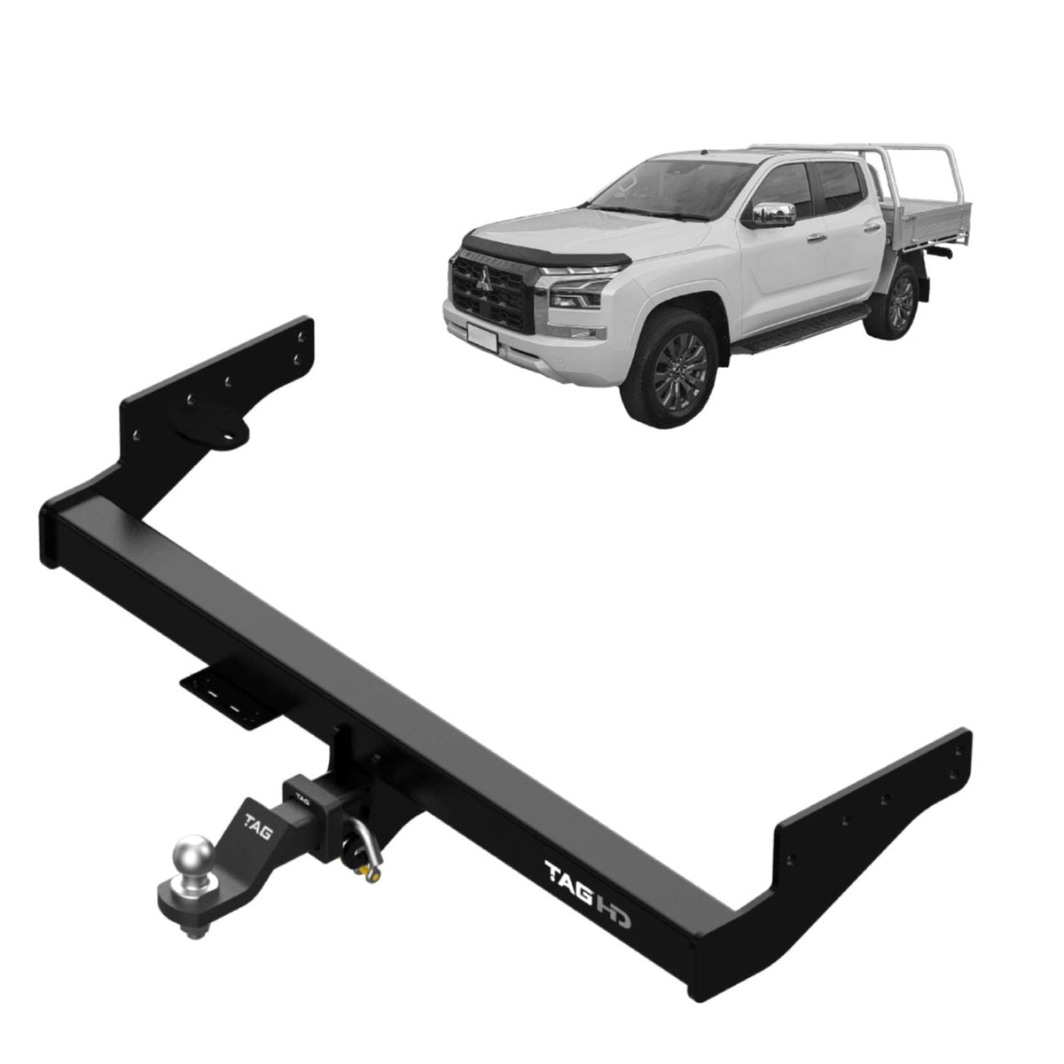 TAG - Mitsubishi Triton MV Cab Chassis (2024 - On) Heavy Duty Towbar & Direct Fit Wiring