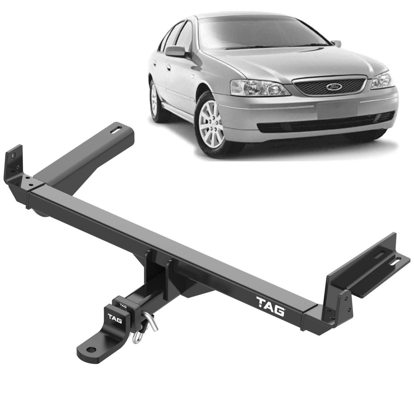 TAG - Ford Falcon BA/BF (2002 - 2008) Sedan, Ford Fairmont BA/BF (2002 - 2008) Sedan Heavy Duty Towbar & Direct Fit Wiring Harness