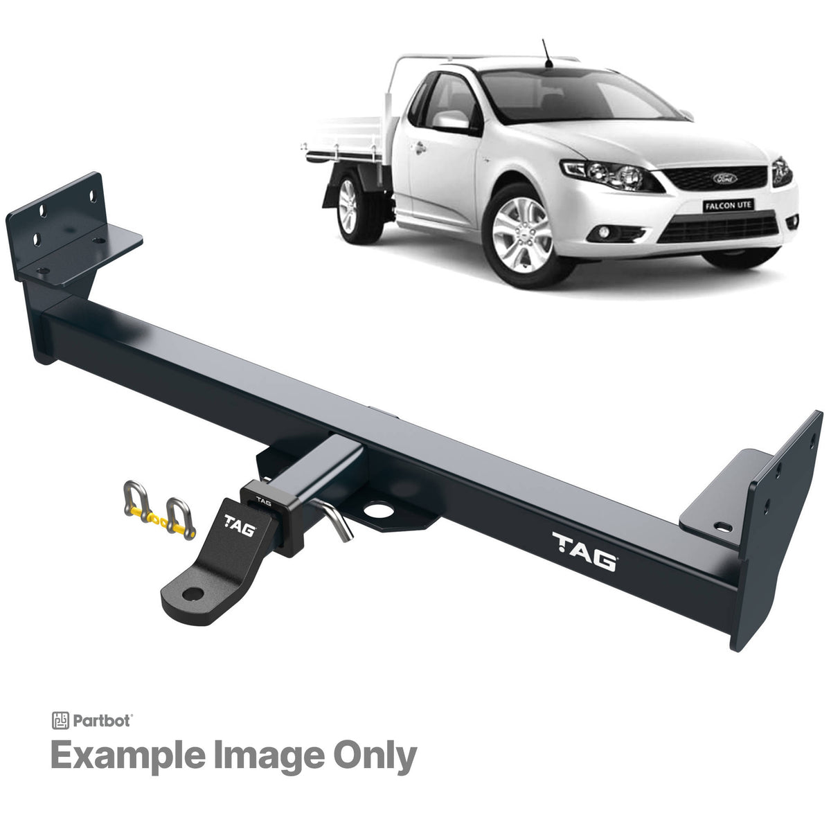 TAG Heavy Duty Towbar for Ford Falcon AU BA BF FG RTV Cab Chassis Including 1999-2016 | 2300kg towing - T4F444