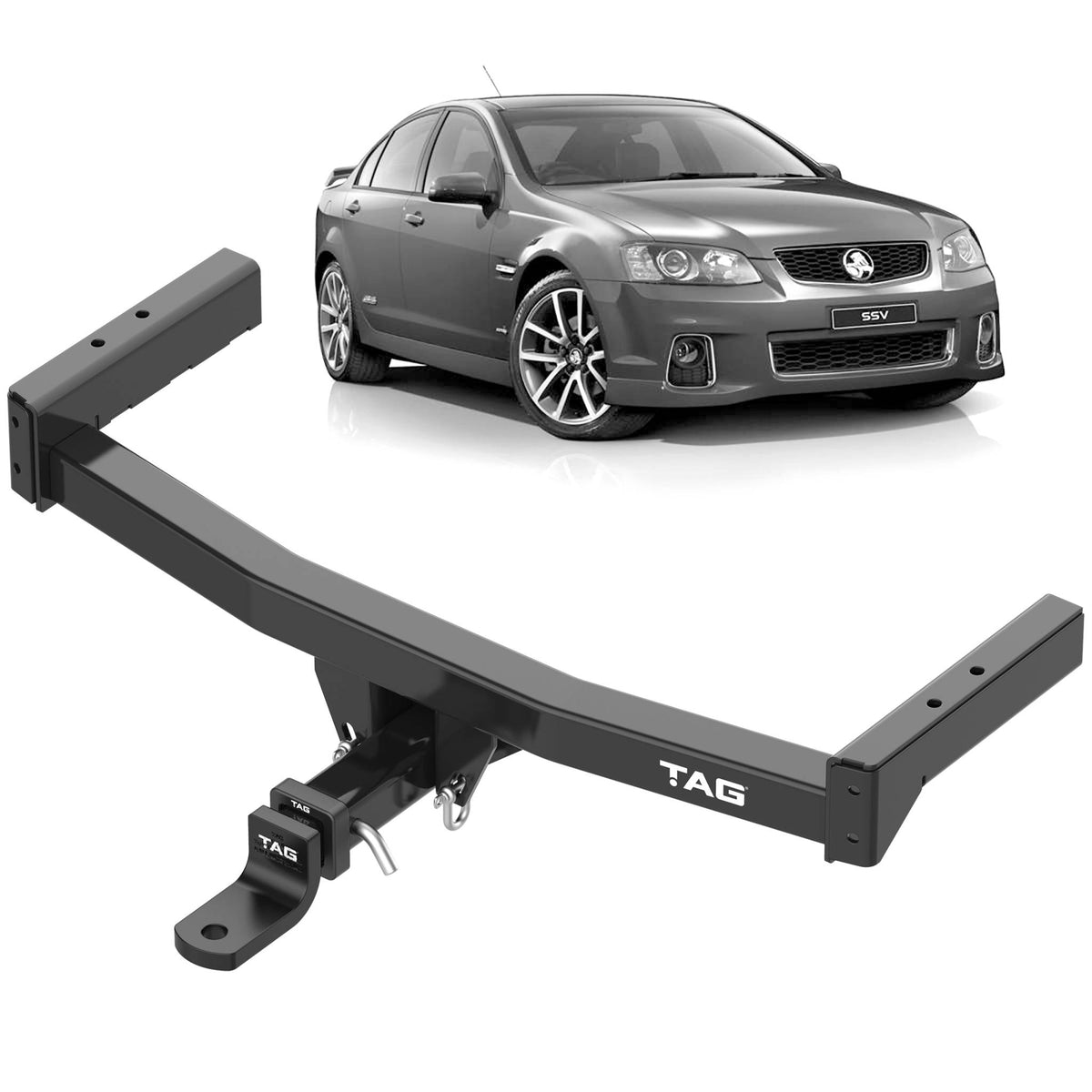 TAG Heavy Duty Towbar & Direct Fit Wiring for Holden Commodore VE 2006-2013 | 2100kg towing - T4H047-K201
