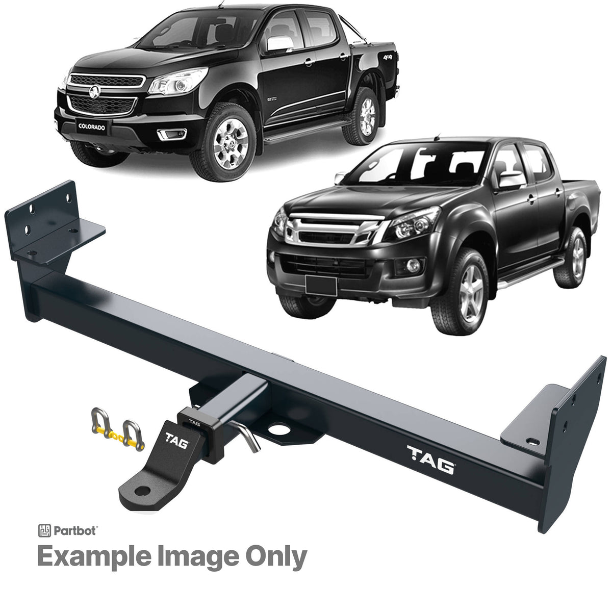TAG Towbar Heavy Duty for Holden Rodeo 2003-2012, Holden Colorado 2003-2012, Isuzu D-MAX 2003-2012 | 3000kg towing - T4H432