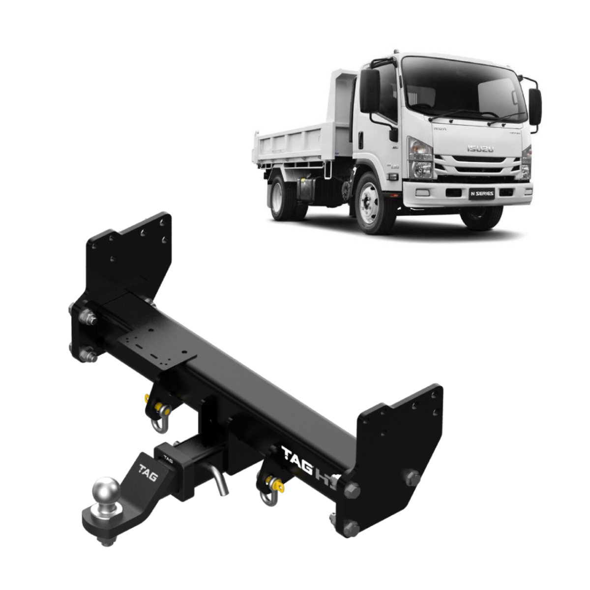 TAG - Isuzu NLR SWB Tipper Truck (2015 - on) Heavy Duty Towbar & Universal Wiring