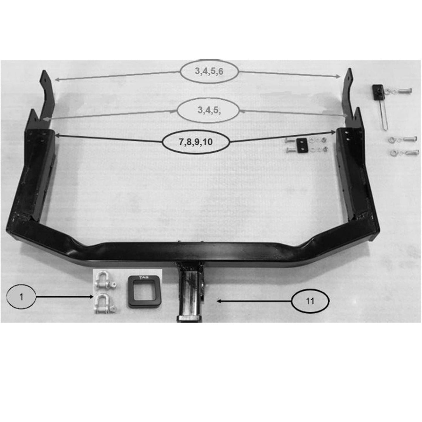 TAG - Toyota Hilux Camper Conversion (2005 - on) Heavy Duty Towbar & Universal Wiring Harness