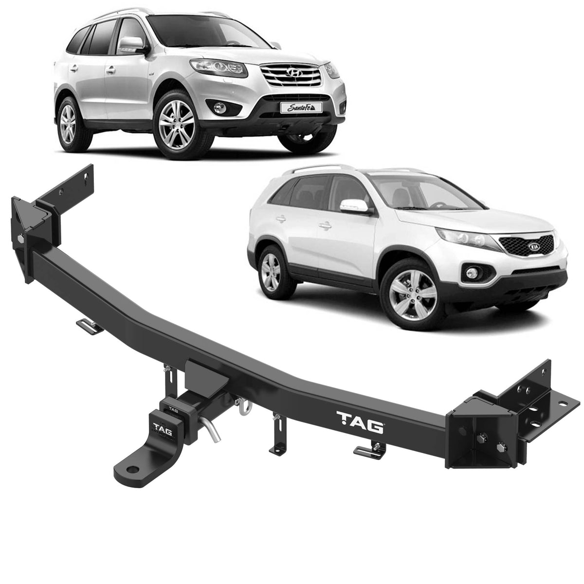 TAG Towbar Heavy Duty for Hyundai Santa Fe 2006-2012, KIA Sorento 2010-2012 | 2000kg towing - T4Z038