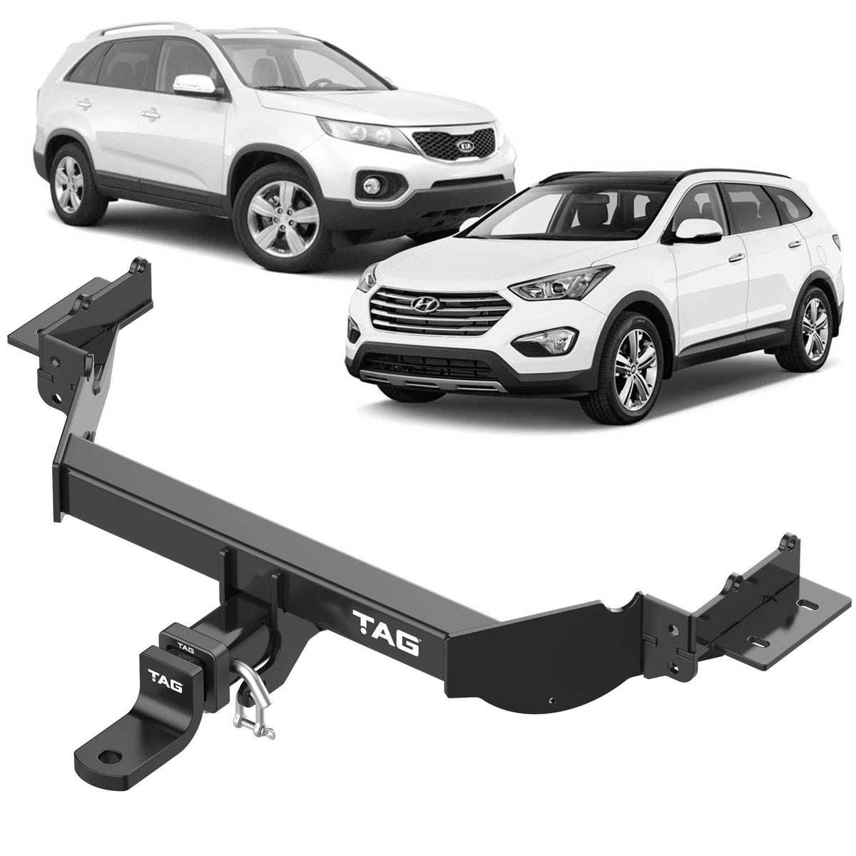 TAG Towbar Heavy Duty for KIA Sorento 2012-2015, Hyundai Santa Fe 2009-2018 | 2000kg towing - T4Z595