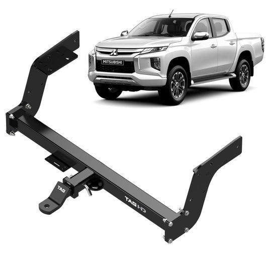 TAG - Mitsubishi Triton MR Series (2018 - 2024) With Rear Bumper Step Heavy Duty Towbar & Direct Fit Wiring