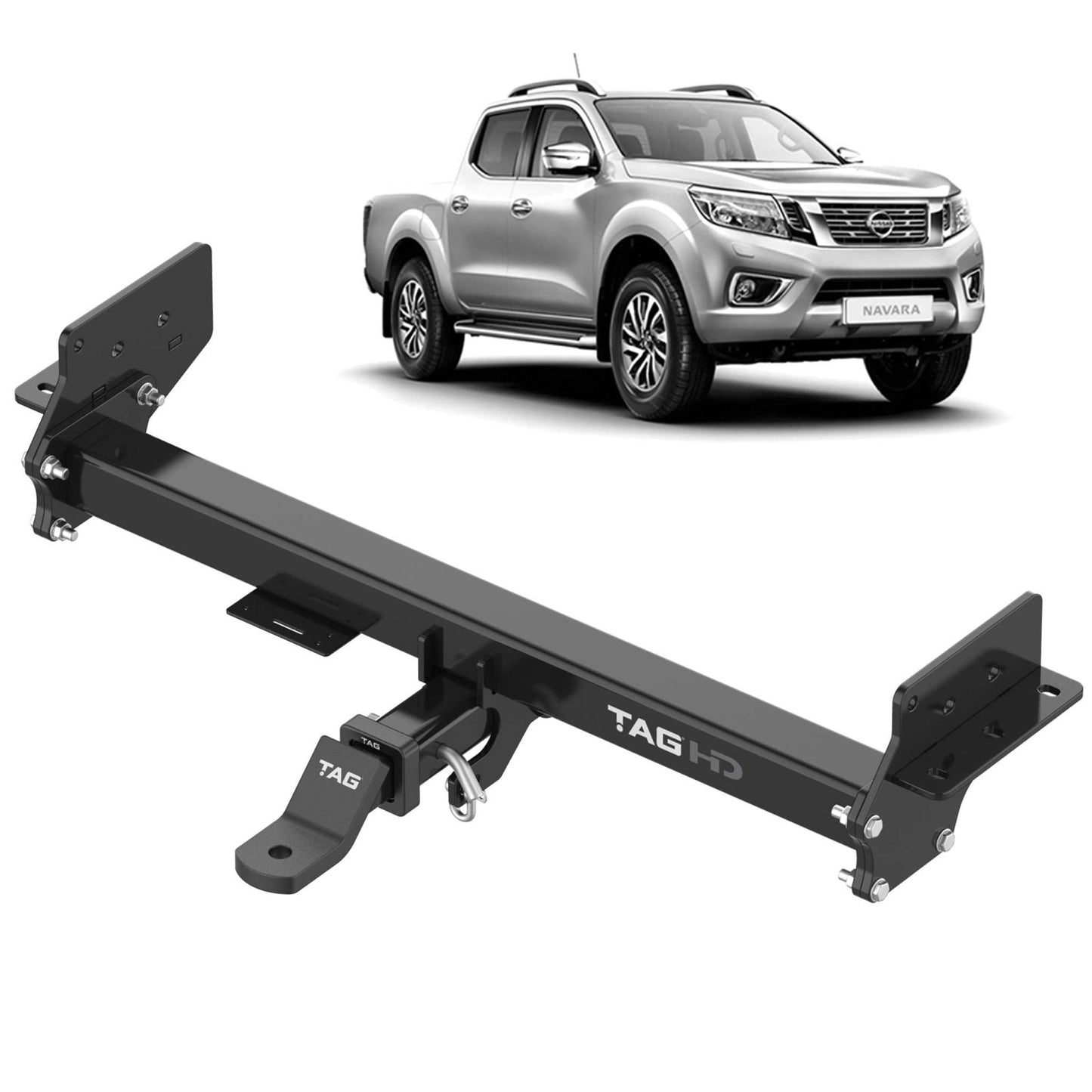 TAG - Nissan Navara D23 NP300 (2015 - 2020) Heavy Duty Towbar & Direct Fit Wiring Harness
