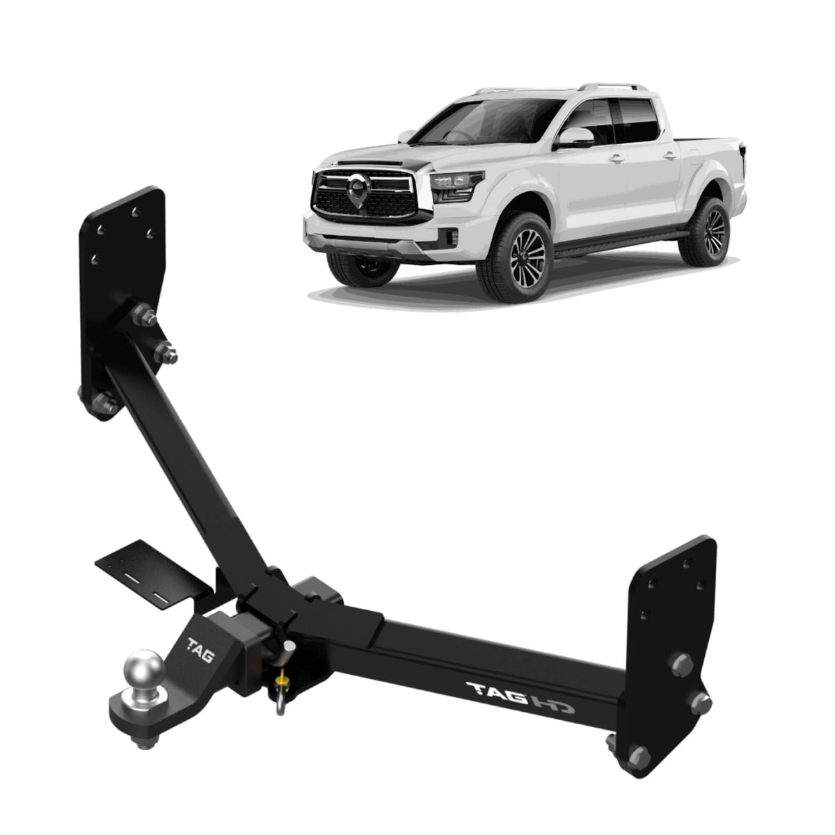 TAG Heavy Duty Towbar for GWM Cannon HEV 2024-on | 3500kg towing - T7GA21