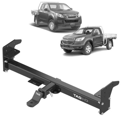 TAG - Isuzu D-MAX (2012 - 2020) No Rear Bumper Step Heavy Duty Towbar & Direct Fit Wiring