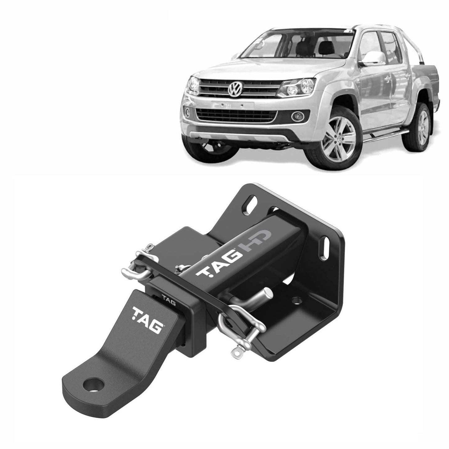 TAG - Volkswagen Amarok (2010 - 2022) Tub Heavy Duty Towbar & Direct Fit Wiring Kit With Rear Step