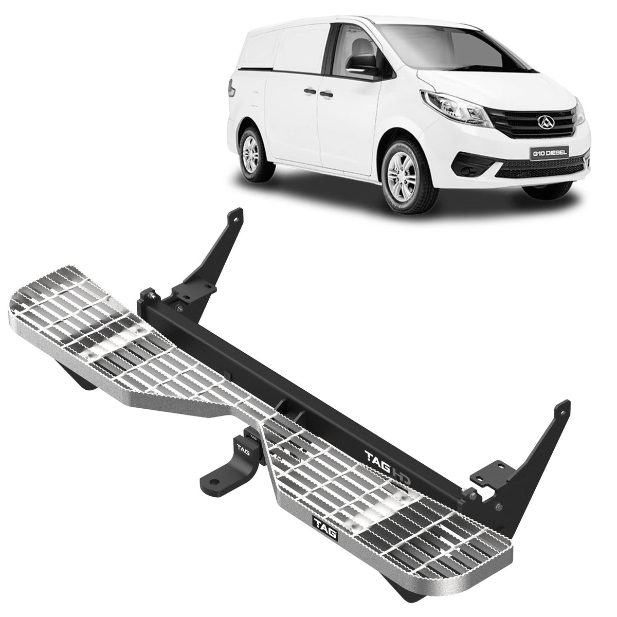TAG Rear Step, Towbar & Direct Fit Wiring for LDV G10 2015-on | 1500kg towing - T7P744-K111