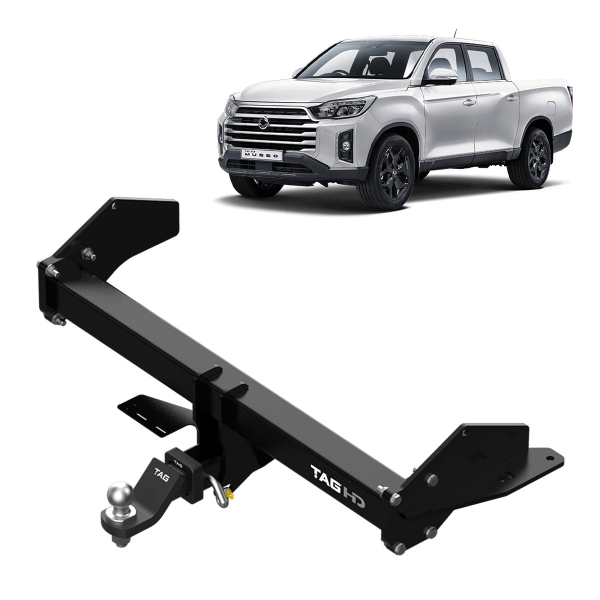TAG Heavy Duty Towbar for Ssangyong Musso XLV 2019-on | 3500kg towing - T7Y803