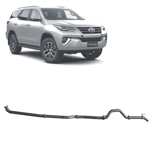 Redback Extreme Duty Exhaust for Toyota Fortuner 2.8L 2015-on | 76mm - TFX49100-PO