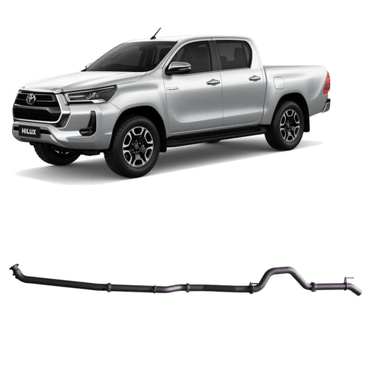 Redback Extreme Duty Exhaust for Toyota Hilux N80 2.8L 2015-on | 76mm - THX48900-PO