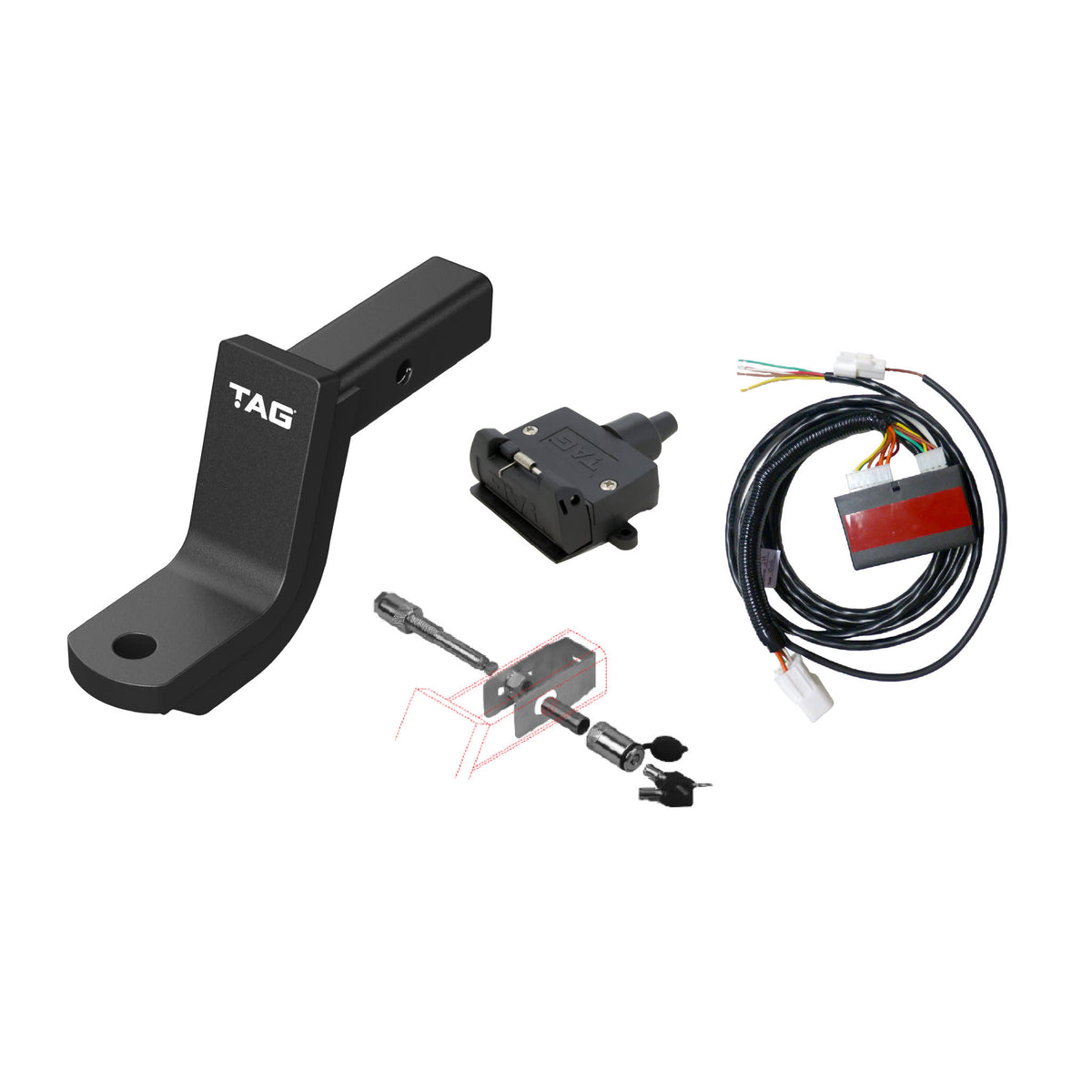 TAG Tow Ball Mount Kit and Direct Fit Wiring Harness for Toyota Landcruiser 200 Series 2007-2021 - TL4171-K202
