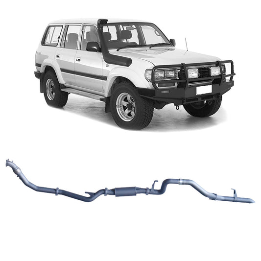 Redback Extreme Duty Exhaust for Toyota Landcruiser 80 Series Wagon 4.2L 1HZ 1990-1998 | 76mm - TLX44500-PR-STD