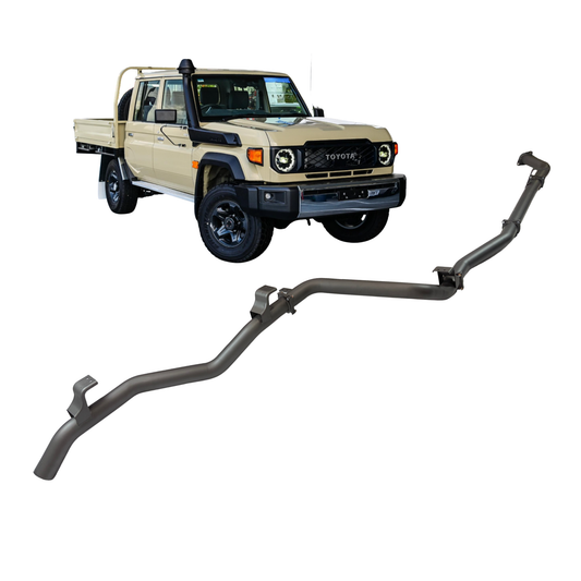 Redback Extreme Duty 3" DPF Back Exhaust with Pipe for Toyota Landcruiser 79 Series 2.8 - TLX44600-PO