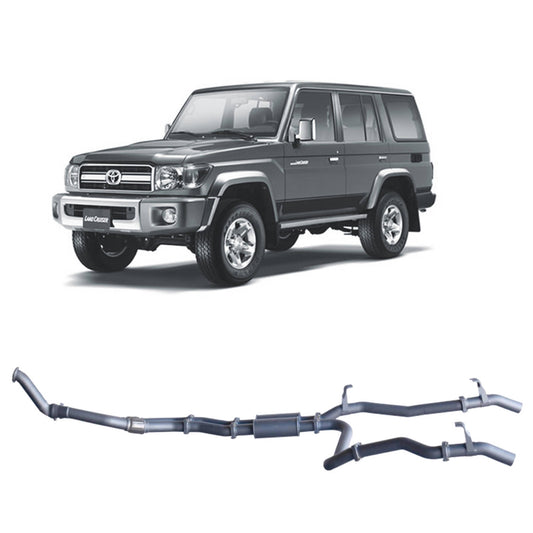 Redback Extreme Duty Twin Exhaust for Toyota Landcruiser 76 Series 2007-2016 - TLX47700-PR