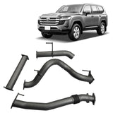 Redback Extreme Duty - Toyota Landcruiser 300 Series (2022 - on) Wagon 3.5" DPF Back Exhaust (Pipe Only)