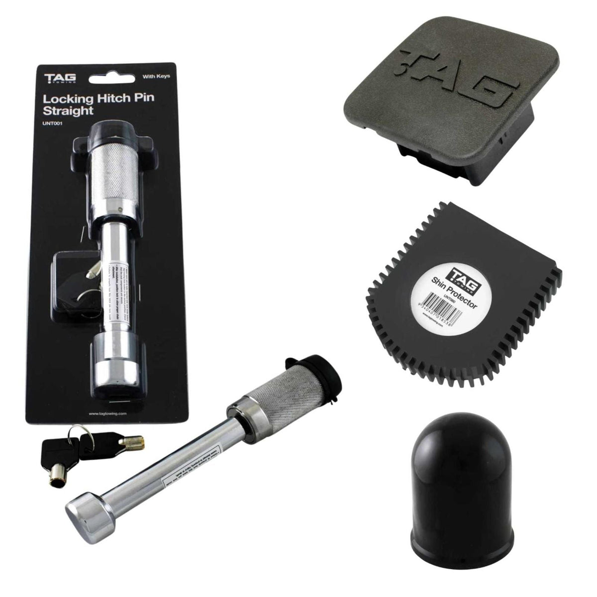 TAG - Towing Protection Kit (Hitch Cover + Locking Pin + Tow Ball Cover + Shin Protector)