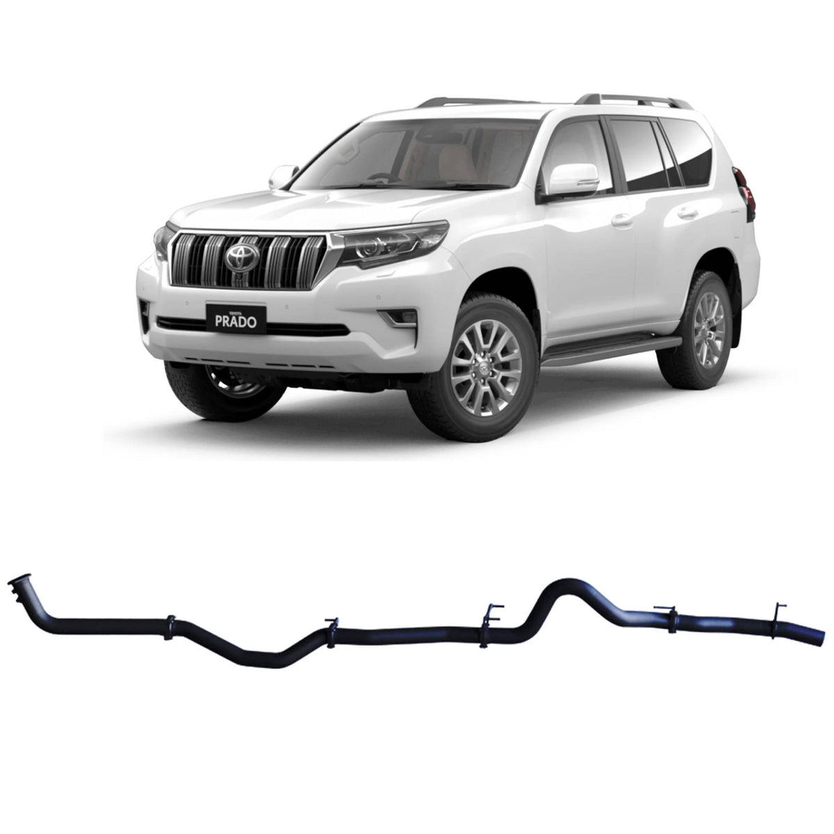 Redback Extreme Duty Exhaust for Toyota Prado 150 Series 2015-2024 | 76mm - TPX49400-PO
