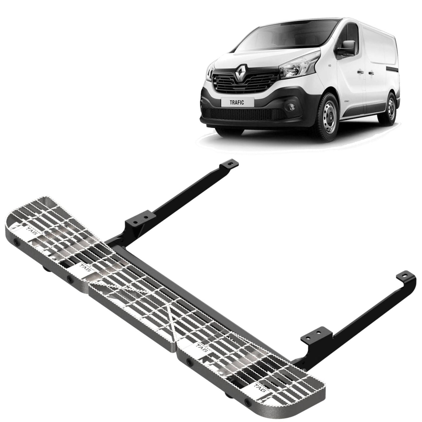 TAG - Mitsubishi Express (2020 - on), Renault Trafic (2014 - on) Rear Step & Sensor Brackets