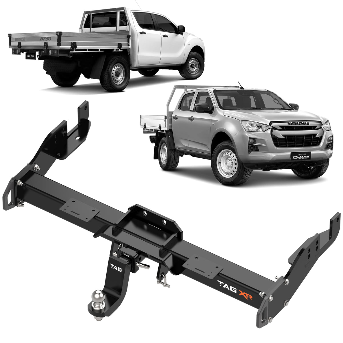 TAG Extreme Recovery Towbar & Direct Fit Wiring for Mazda BT-50 2020-on, Isuzu D-MAX 2020-on | 3500kg towing - TXR800-K201