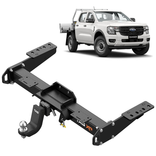 TAG - Ford Ranger (2022 - 2024), Volkswagen Amarok (2022 - on) Cab Chassis Extreme Recovery Towbar & Direct Fit Wiring